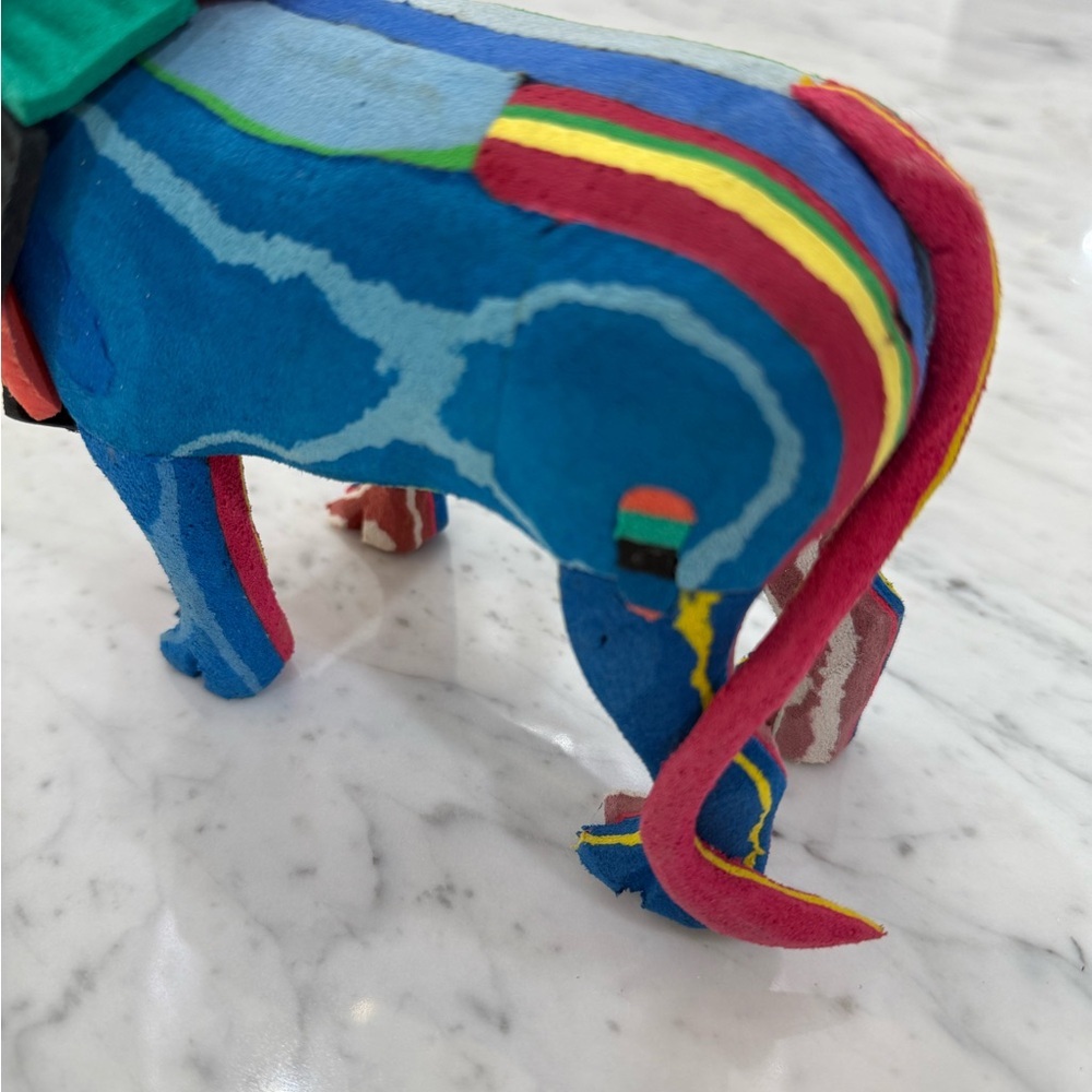❤️SOLD❤️ NEW Ocean Sole Handmade Recycled Flip Flop Rubber Lion Statue 6” - Picture 4 of 7